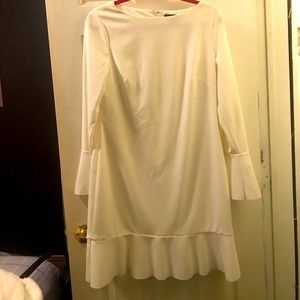 White with Bell Cuffs dress